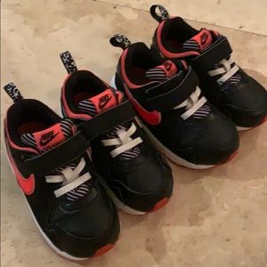 Two pairs of toddler girl Nike Air Max